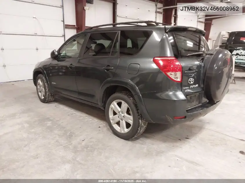 JTMBK32V466008962 2006 Toyota Rav4 Sport V6
