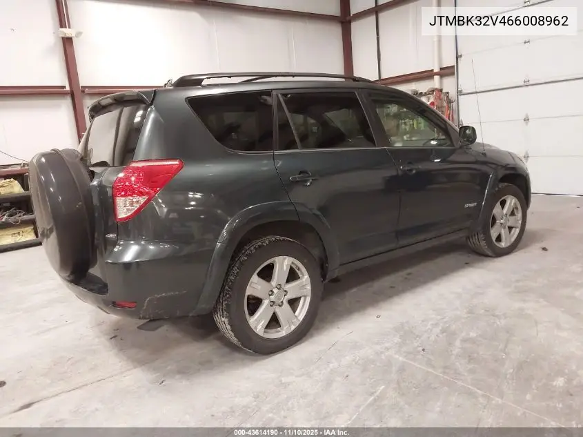 JTMBK32V466008962 2006 Toyota Rav4 Sport V6