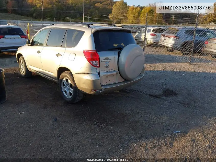 JTMZD33V866008776 2006 Toyota Rav4
