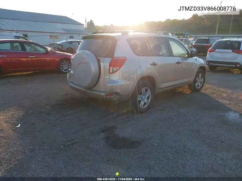 JTMZD33V866008776 2006 Toyota Rav4