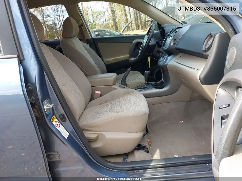 JTMBD31V865007315 2006 Toyota Rav4 Limited