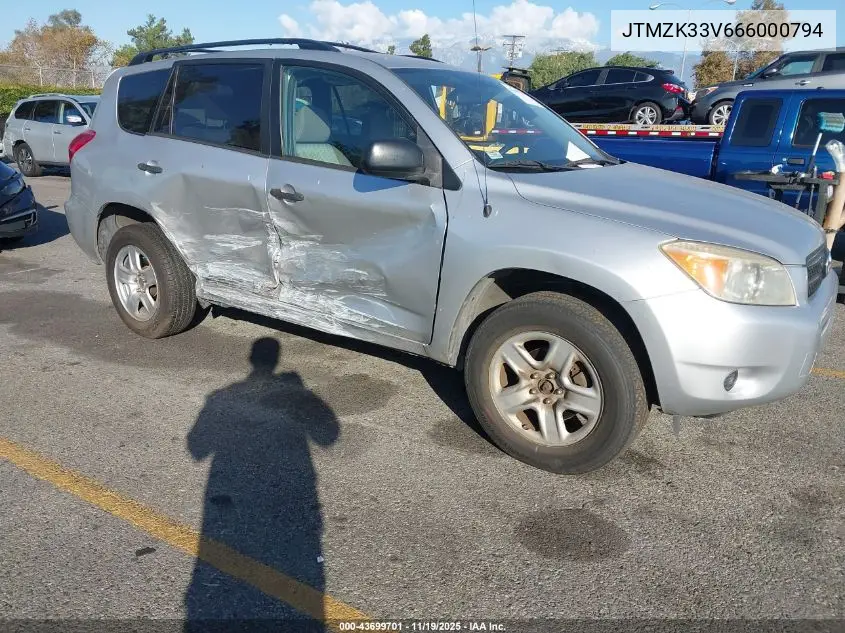 JTMZK33V666000794 2006 Toyota Rav4 Base V6