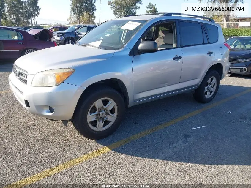 JTMZK33V666000794 2006 Toyota Rav4 Base V6