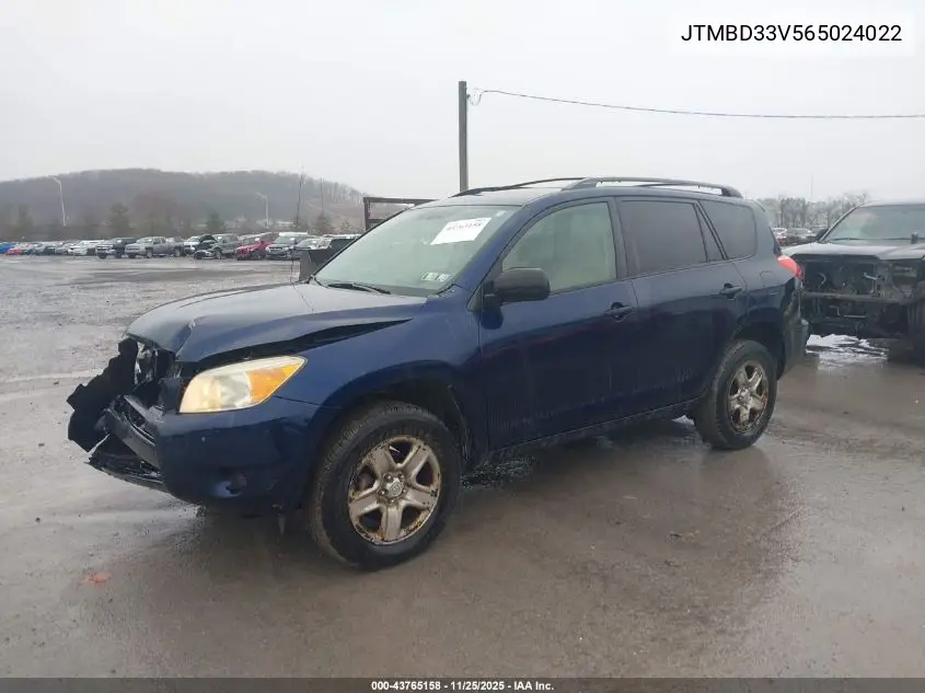JTMBD33V565024022 2006 Toyota Rav4