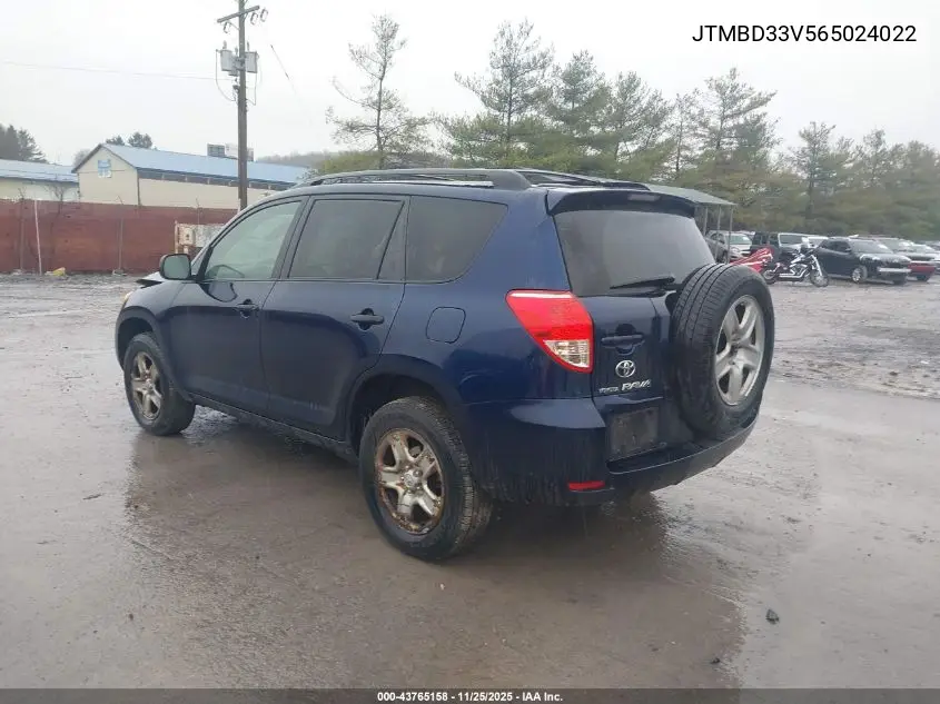 JTMBD33V565024022 2006 Toyota Rav4