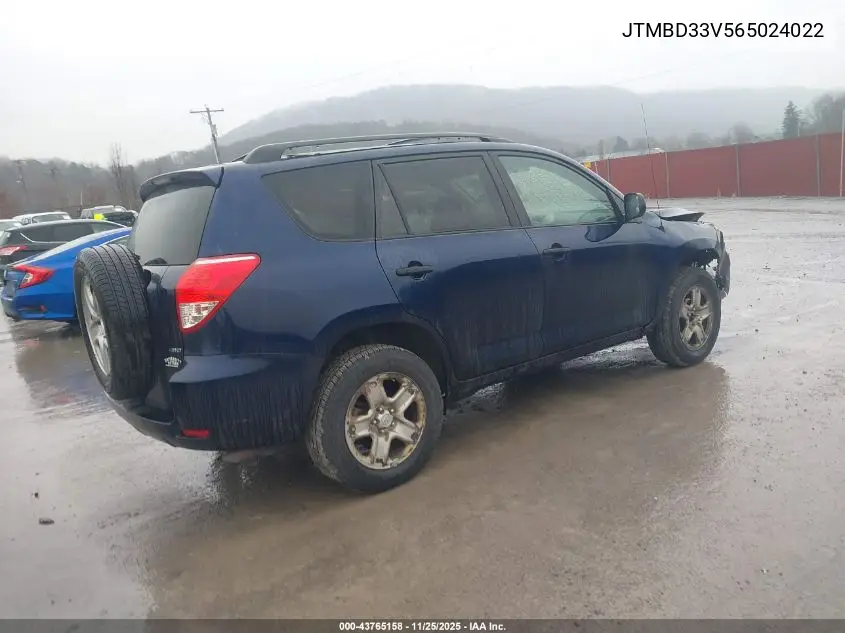JTMBD33V565024022 2006 Toyota Rav4