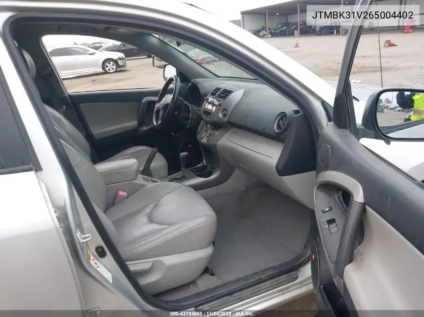 JTMBK31V265004402 2006 Toyota Rav4 Limited V6