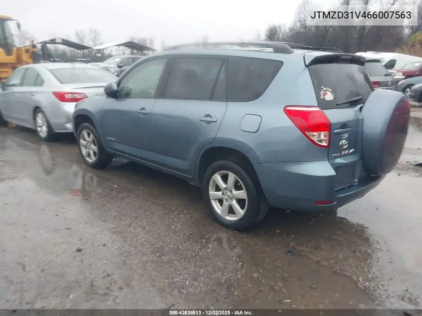 JTMZD31V466007563 2006 Toyota Rav4 Limited