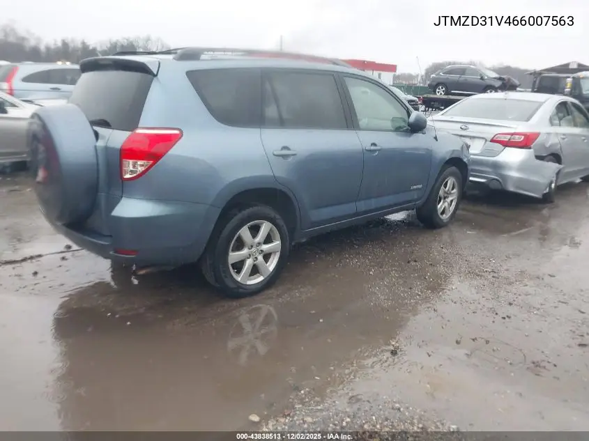 JTMZD31V466007563 2006 Toyota Rav4 Limited