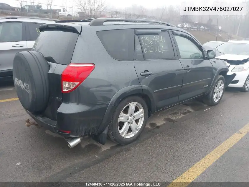 JTMBK32V476027027 2007 Toyota Rav4 Sport