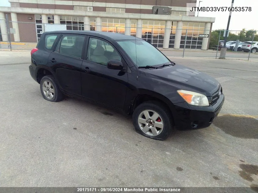 2007 Toyota Rav4 VIN: JTMBD33V576053578 Lot: 20175171