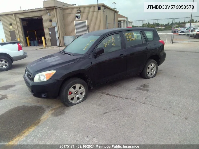 2007 Toyota Rav4 VIN: JTMBD33V576053578 Lot: 20175171