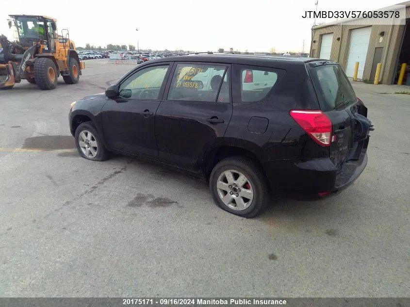 2007 Toyota Rav4 VIN: JTMBD33V576053578 Lot: 20175171