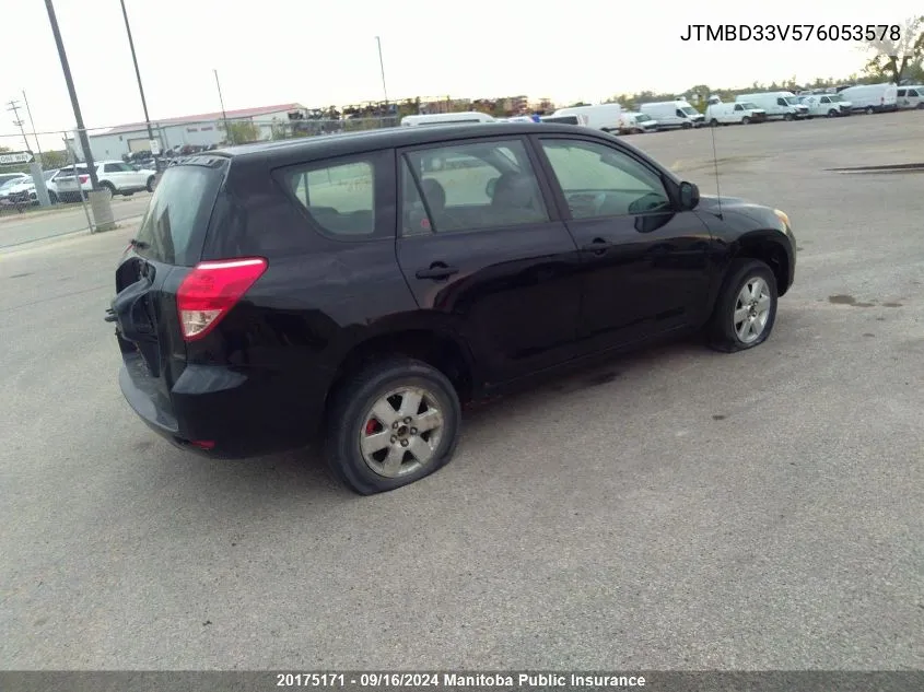 2007 Toyota Rav4 VIN: JTMBD33V576053578 Lot: 20175171