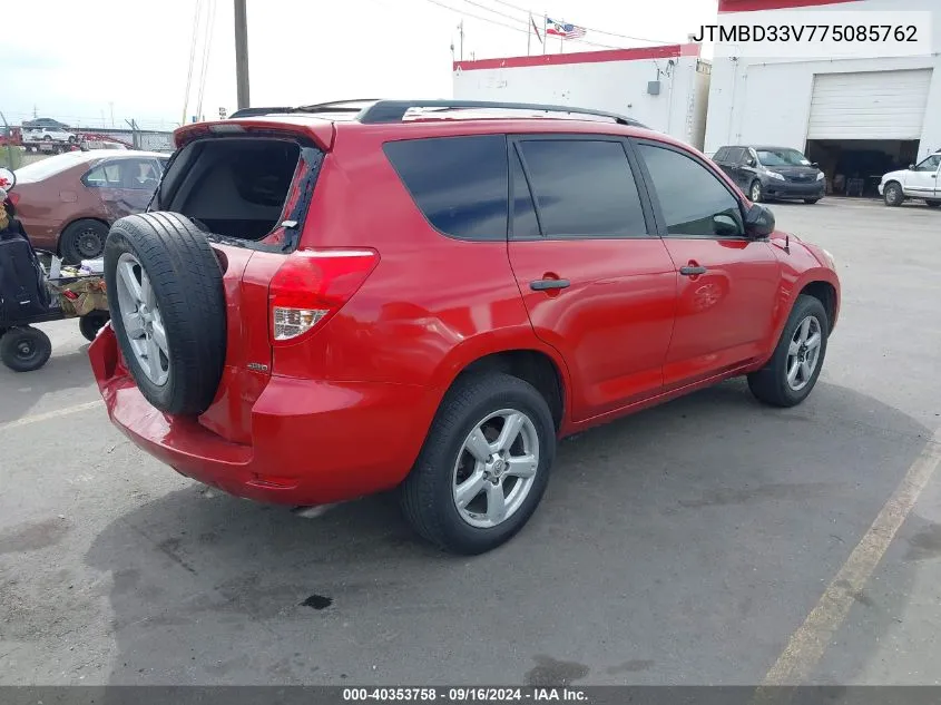 2007 Toyota Rav4 VIN: JTMBD33V775085762 Lot: 40353758