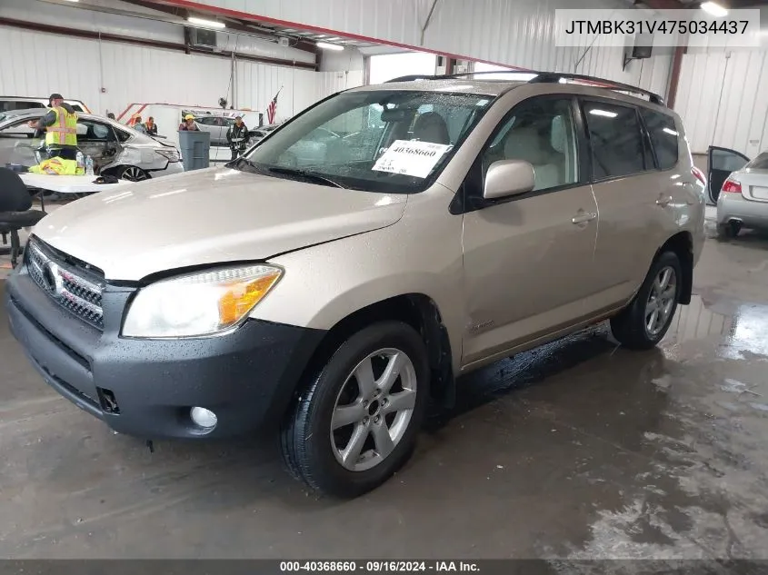 JTMBK31V475034437 2007 Toyota Rav4 Limited V6