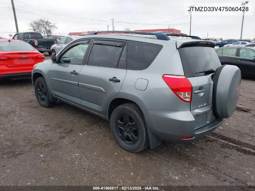 2007 Toyota Rav4 VIN: JTMZD33V475060428 Lot: 41565817