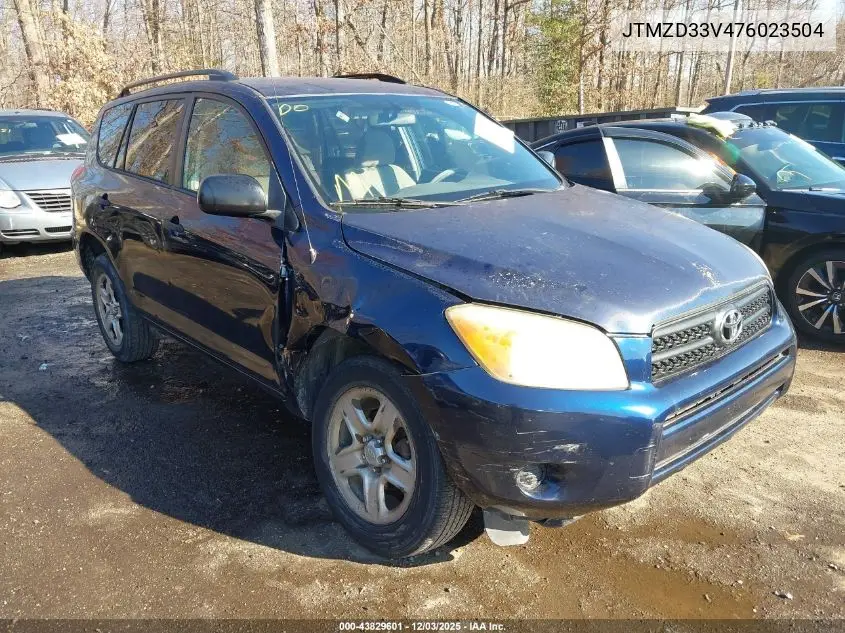 JTMZD33V476023504 2007 Toyota Rav4
