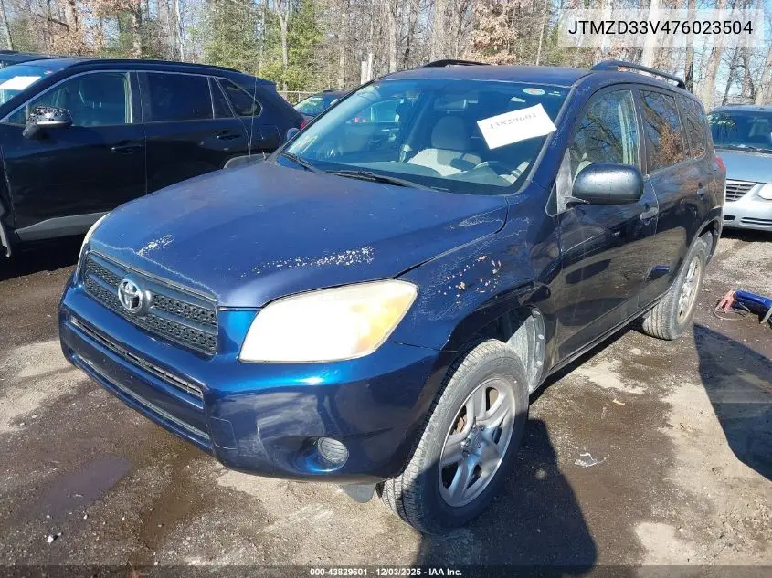 JTMZD33V476023504 2007 Toyota Rav4