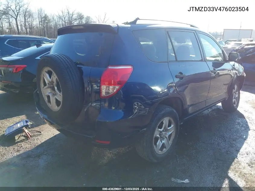 JTMZD33V476023504 2007 Toyota Rav4