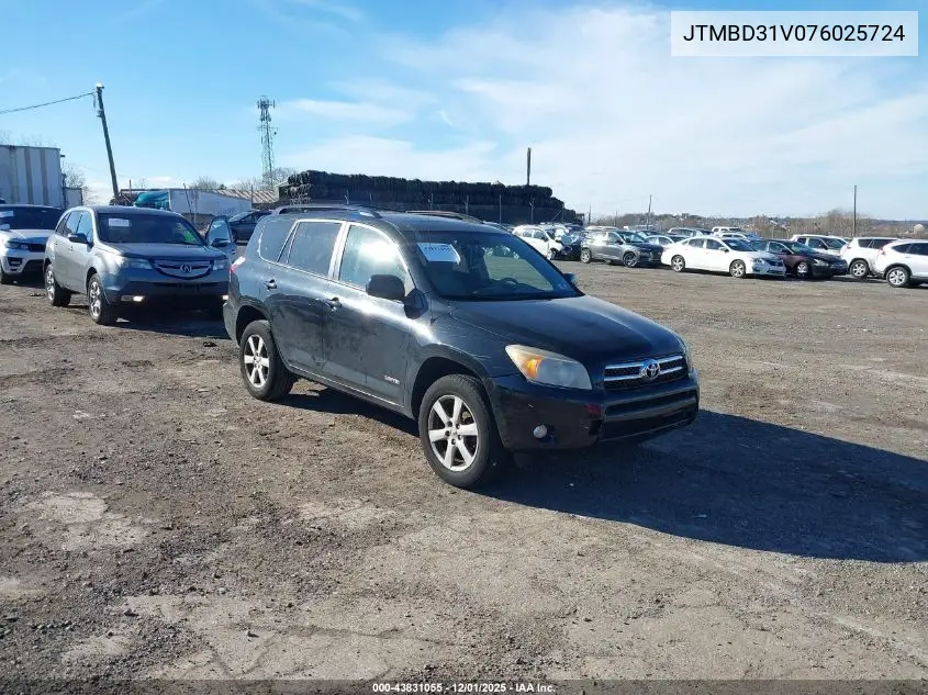 JTMBD31V076025724 2007 Toyota Rav4 Limited