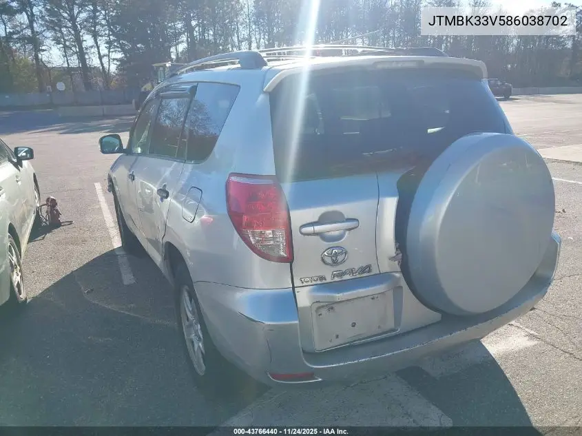 JTMBK33V586038702 2008 Toyota Rav4 Base V6