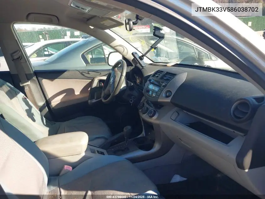 JTMBK33V586038702 2008 Toyota Rav4 Base V6