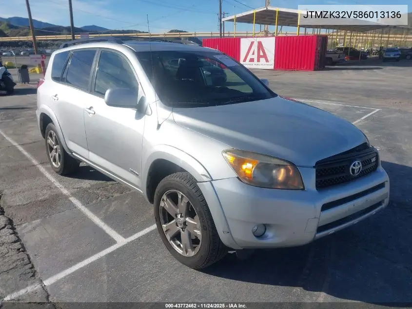 JTMZK32V586013136 2008 Toyota Rav4 Sport V6
