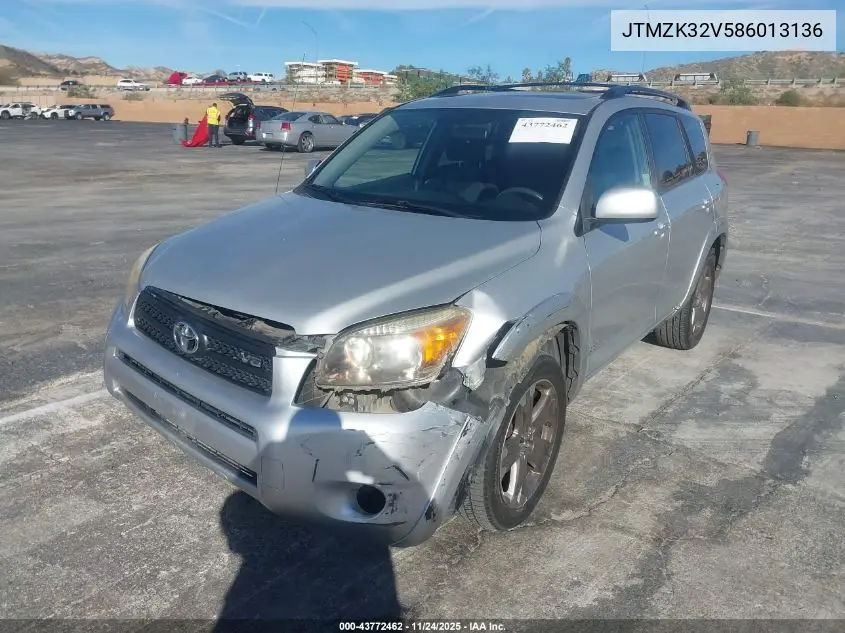 JTMZK32V586013136 2008 Toyota Rav4 Sport V6