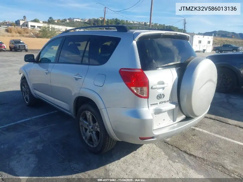 JTMZK32V586013136 2008 Toyota Rav4 Sport V6