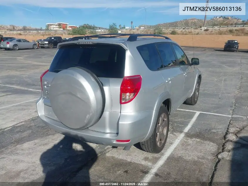 JTMZK32V586013136 2008 Toyota Rav4 Sport V6