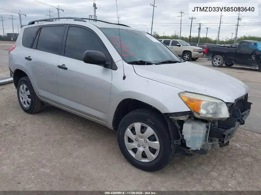 JTMZD33V585083640 2008 Toyota Rav4
