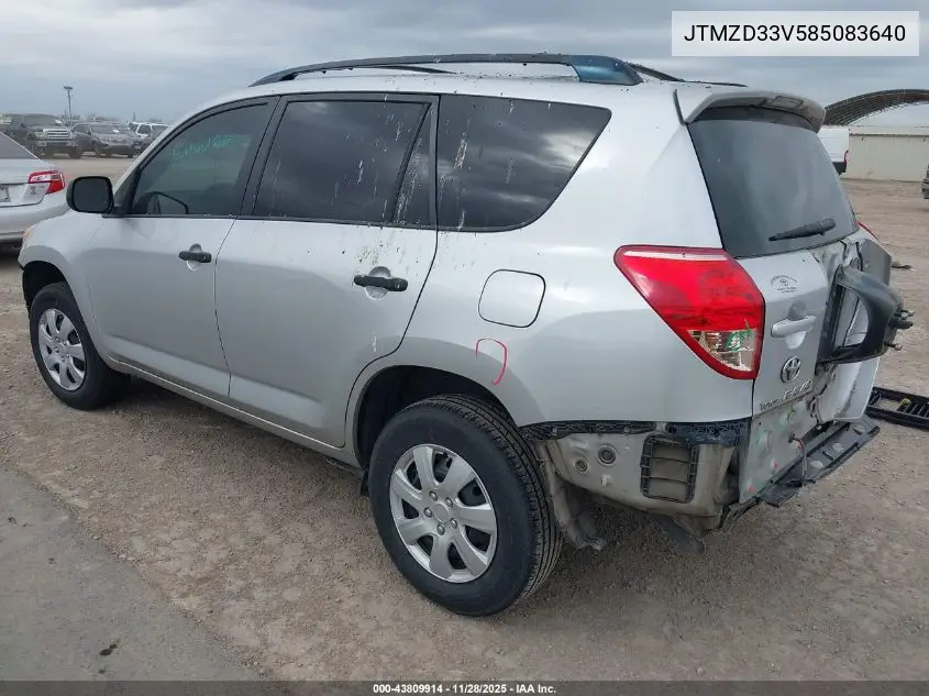 JTMZD33V585083640 2008 Toyota Rav4