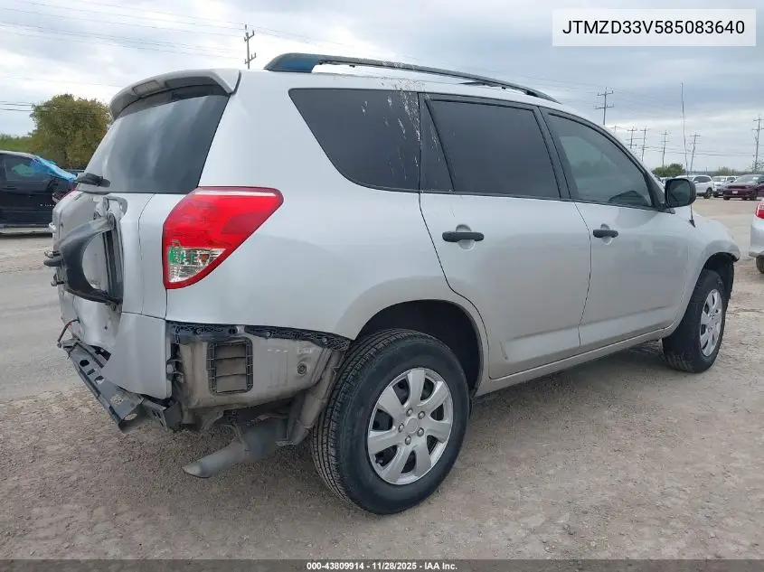 JTMZD33V585083640 2008 Toyota Rav4