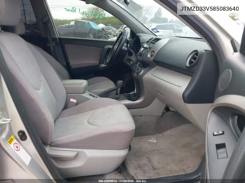 JTMZD33V585083640 2008 Toyota Rav4
