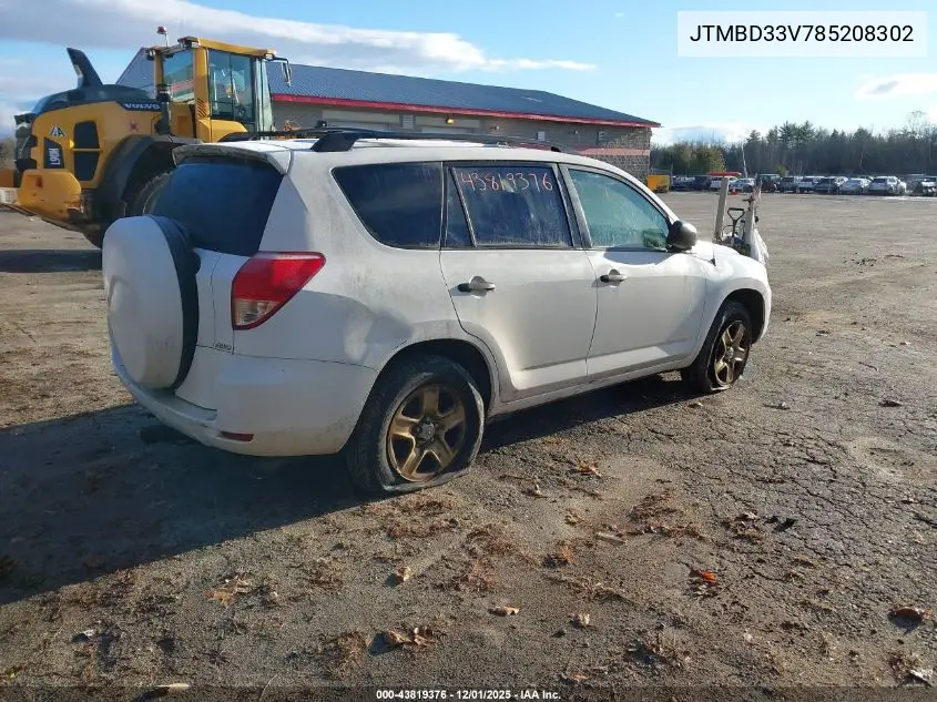 JTMBD33V785208302 2008 Toyota Rav4