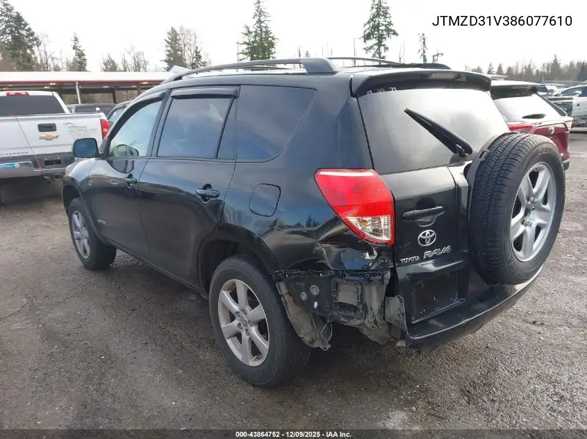 JTMZD31V386077610 2008 Toyota Rav4 Limited