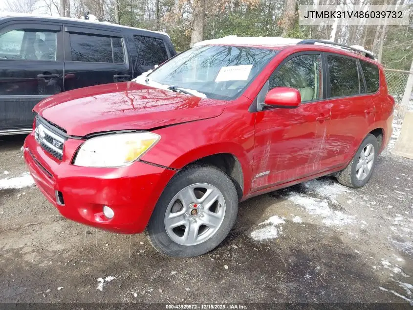 JTMBK31V486039732 2008 Toyota Rav4 Limited V6