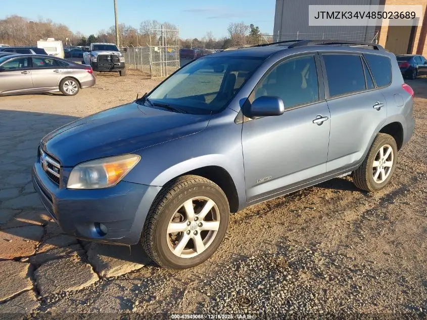 JTMZK34V485023689 2008 Toyota Rav4 Limited V6
