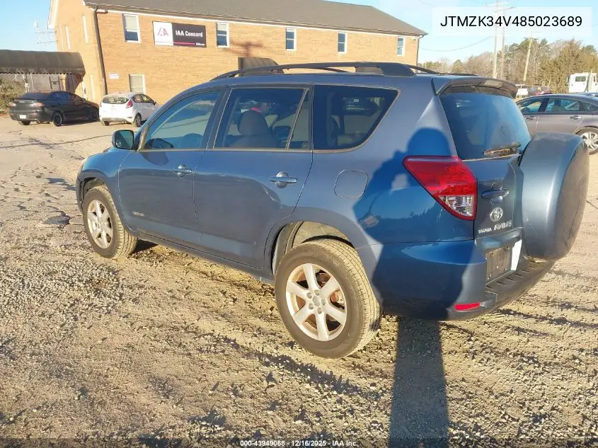 JTMZK34V485023689 2008 Toyota Rav4 Limited V6