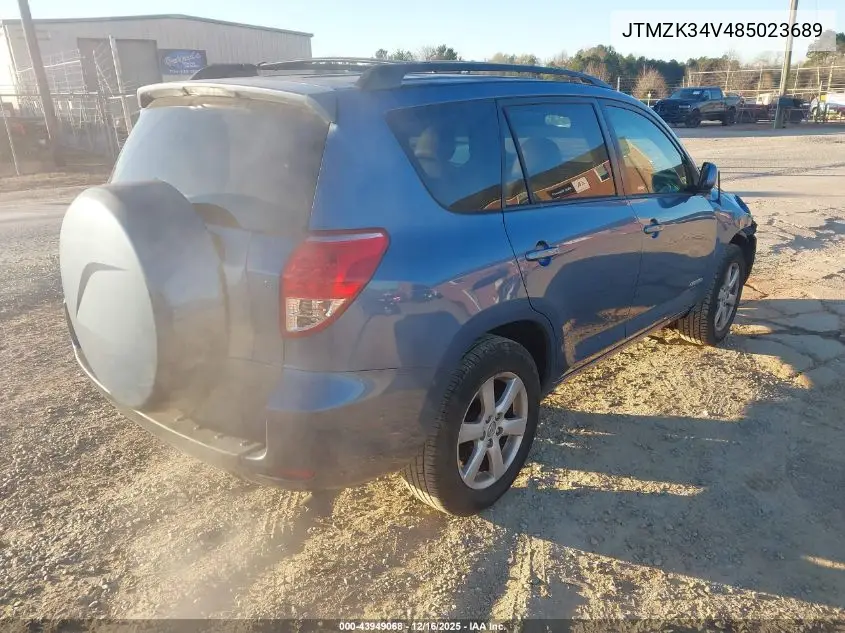 JTMZK34V485023689 2008 Toyota Rav4 Limited V6