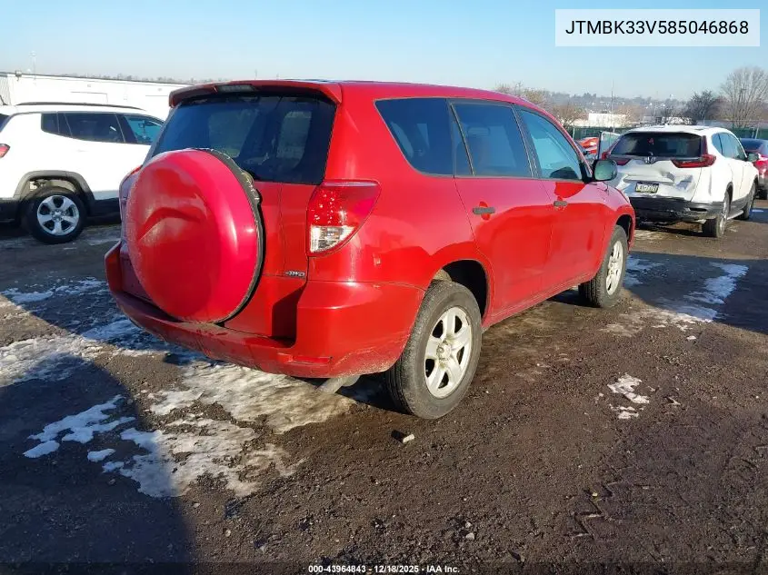JTMBK33V585046868 2008 Toyota Rav4 Base V6