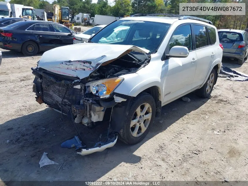 2011 Toyota Rav4 Limited VIN: 2T3DF4DV4BW087672 Lot: 12092222