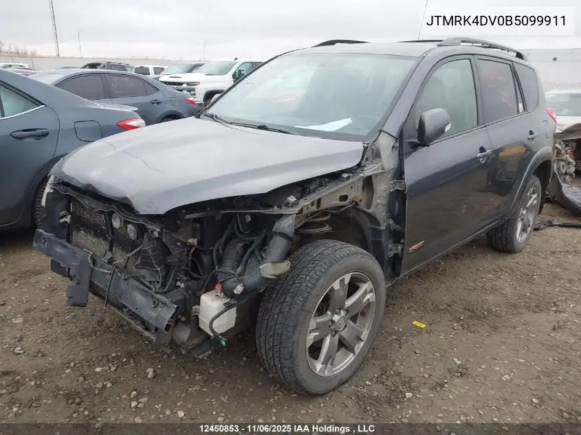 JTMRK4DV0B5099911 2011 Toyota Rav4 Sport