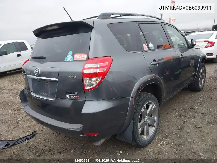 JTMRK4DV0B5099911 2011 Toyota Rav4 Sport