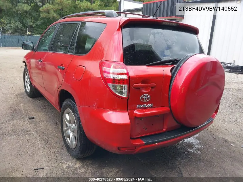 2011 Toyota Rav4 VIN: 2T3BF4DV9BW140552 Lot: 40278528