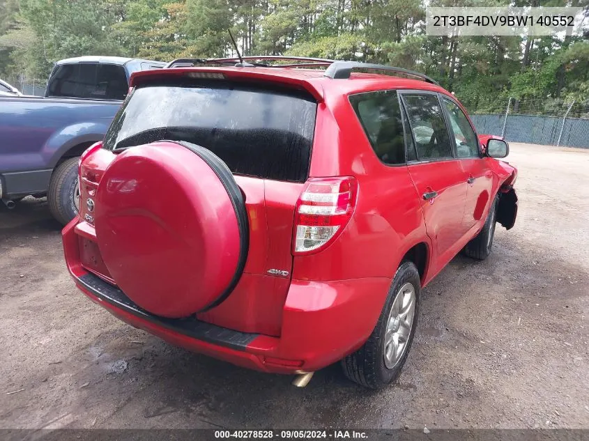 2011 Toyota Rav4 VIN: 2T3BF4DV9BW140552 Lot: 40278528