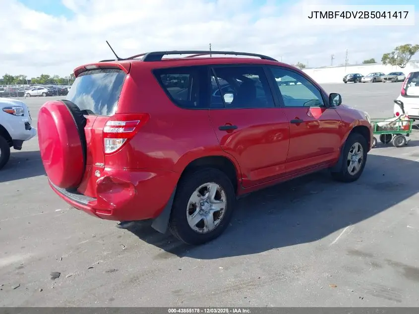 JTMBF4DV2B5041417 2011 Toyota Rav4