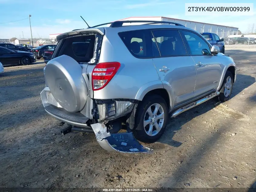2T3YK4DV0BW009399 2011 Toyota Rav4 Limited V6