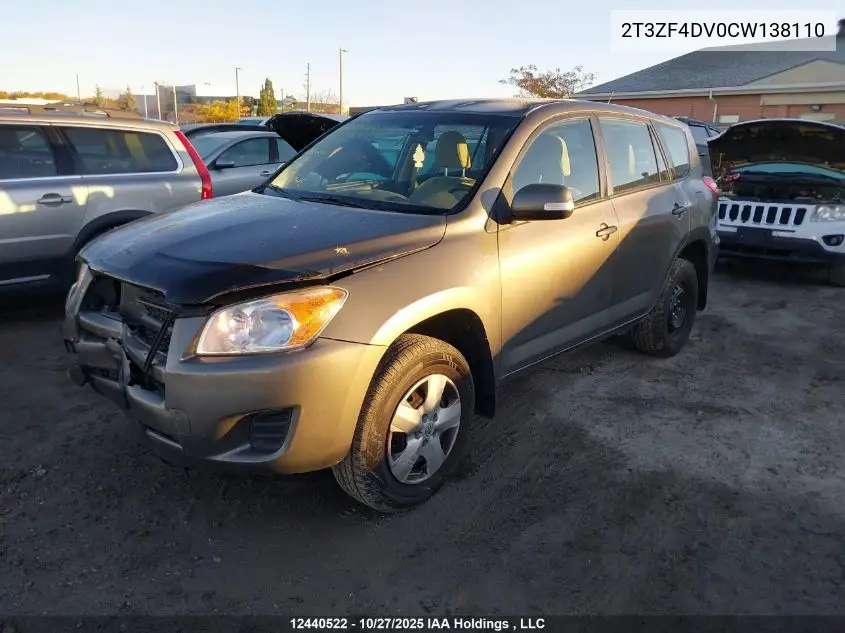 2T3ZF4DV0CW138110 2012 Toyota Rav4